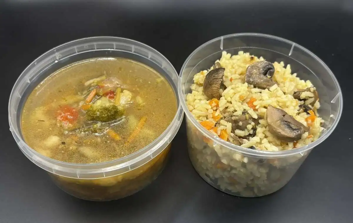2 Гурман: Овощной с брокколи и фасолью, Плов с грибами