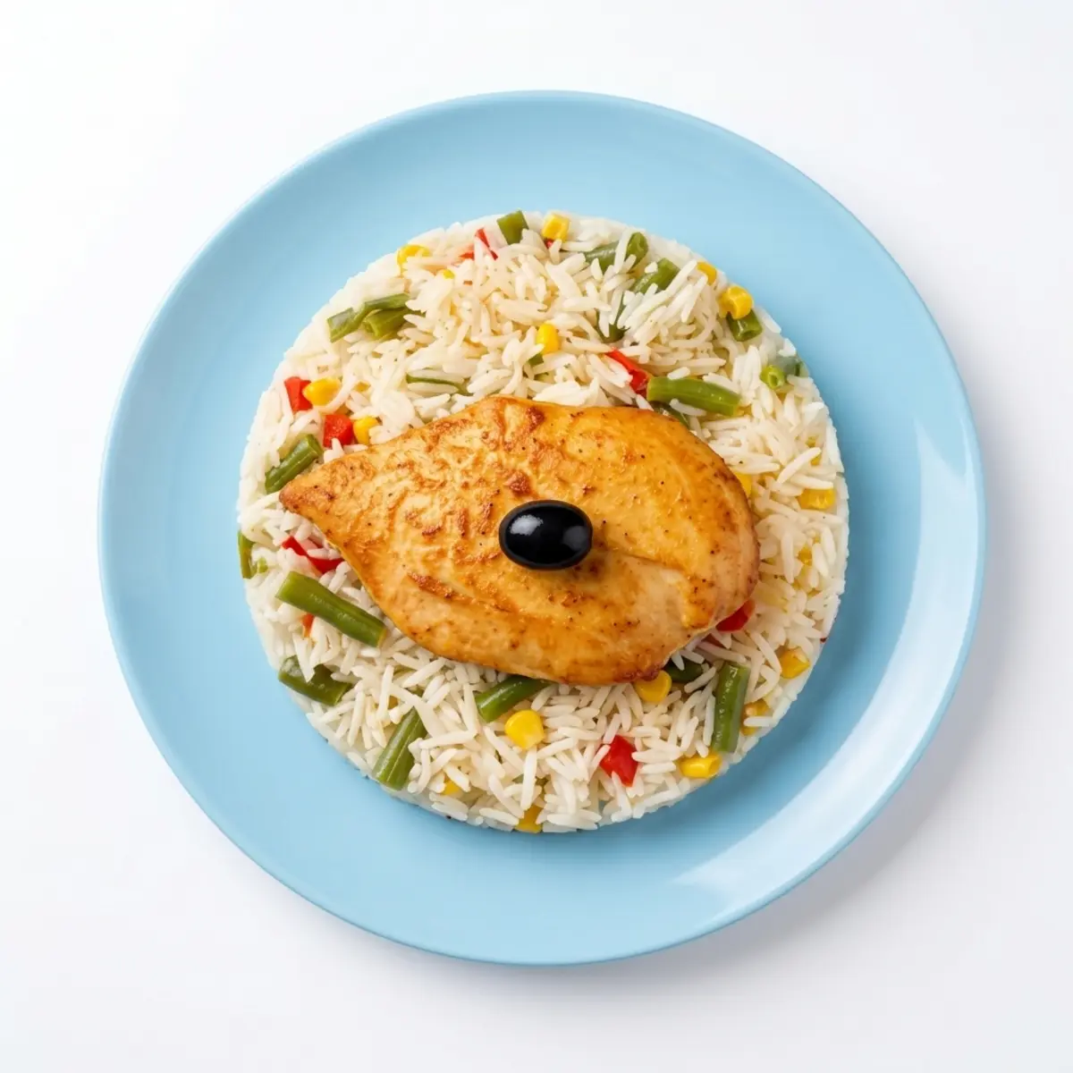 Стейк куриный с рисом