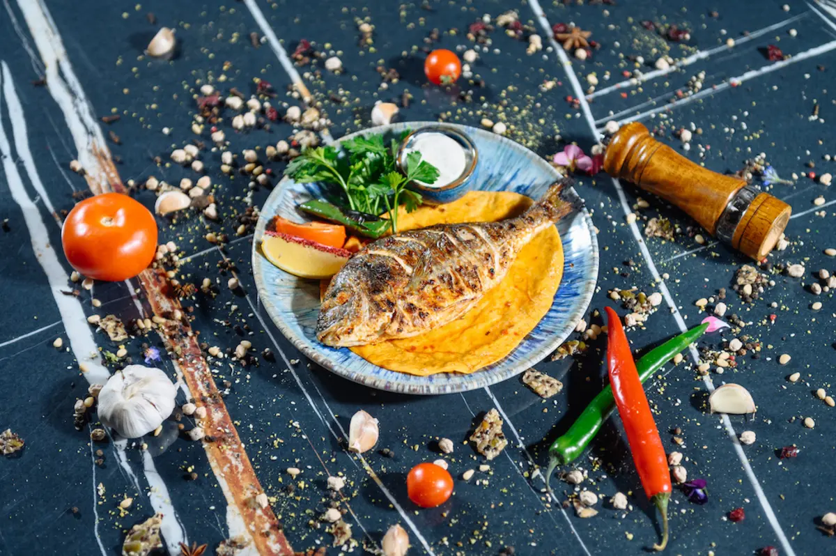 Дорадо на гриле  