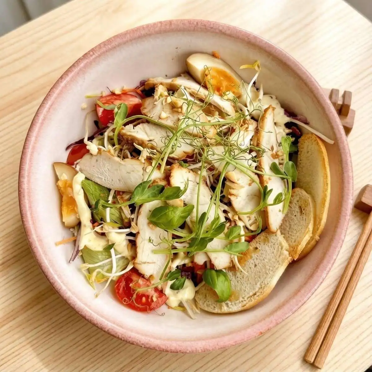 Цезарь по-азиатски с курицей