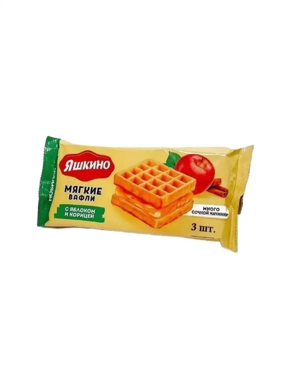Вафли Яшкино Мягкие Яблоко/Корица 120г