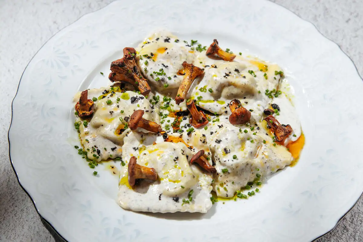 Равиоли с лисичками