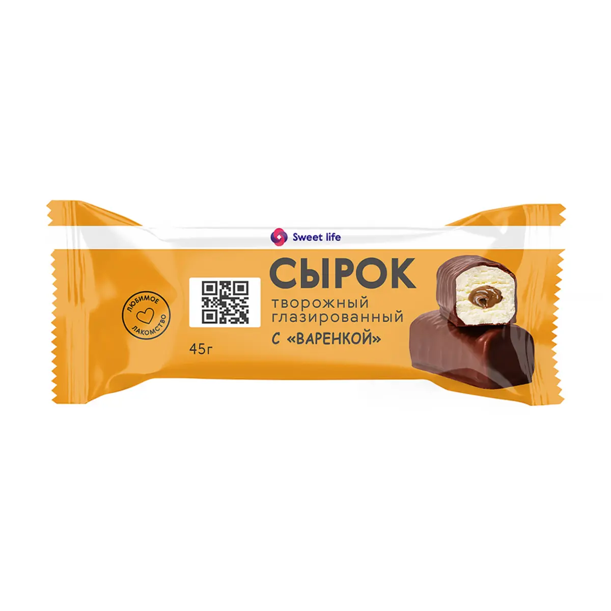 Сырок Творожный Свит Лайф Сгущенка 15/% 45ГР