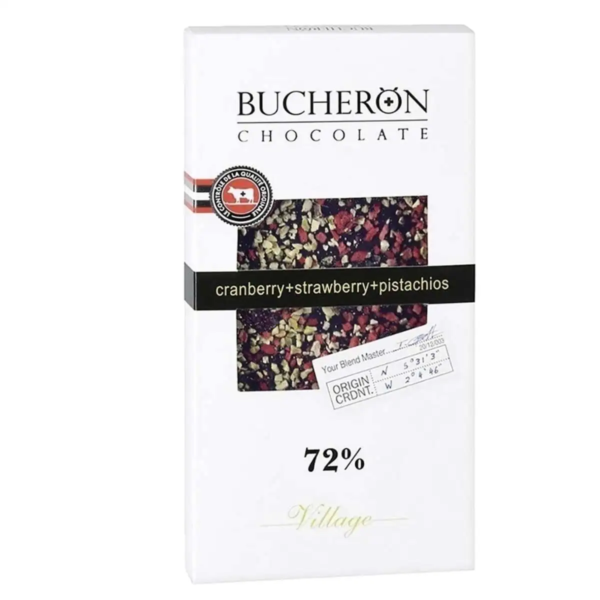 Шоколад BUCHERON клюква/фисташка 100гр.(м)