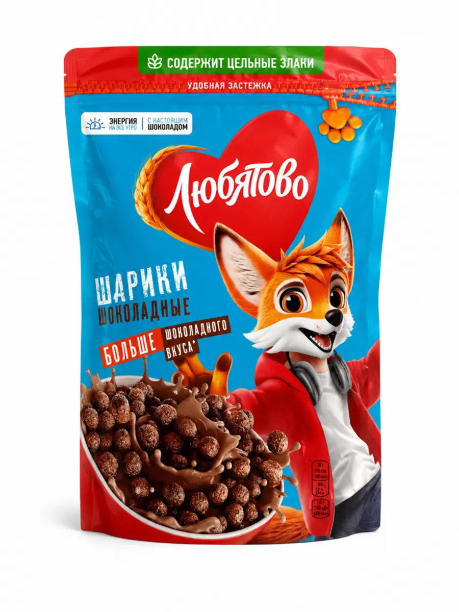 Хлопья шоколадные Любятово 