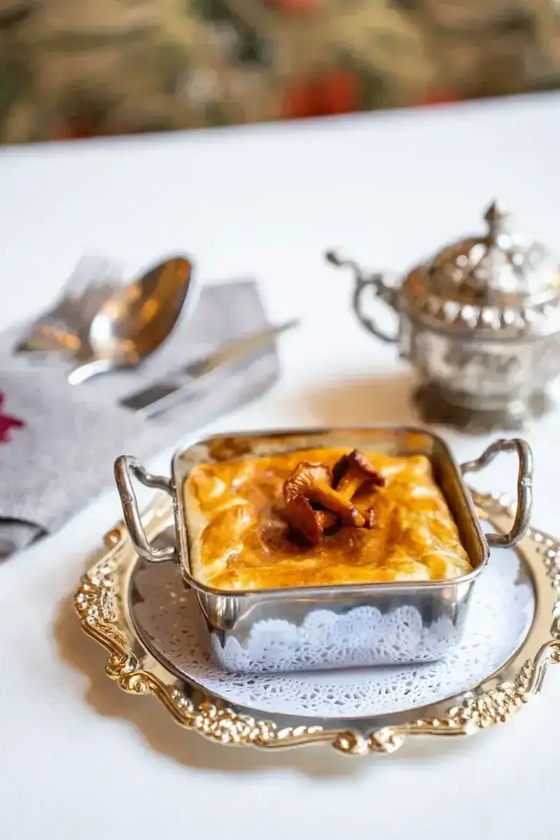 Пирог с лисичками