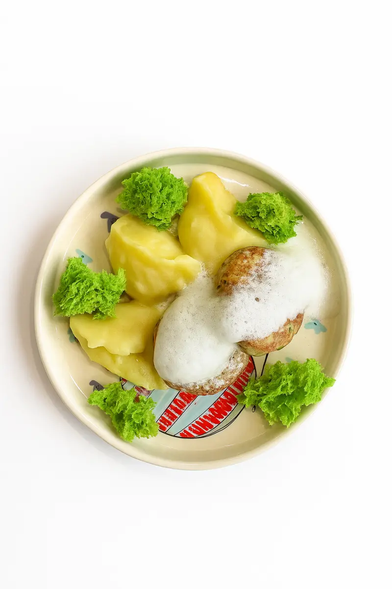 Котлетки куриные с картофельным пюре