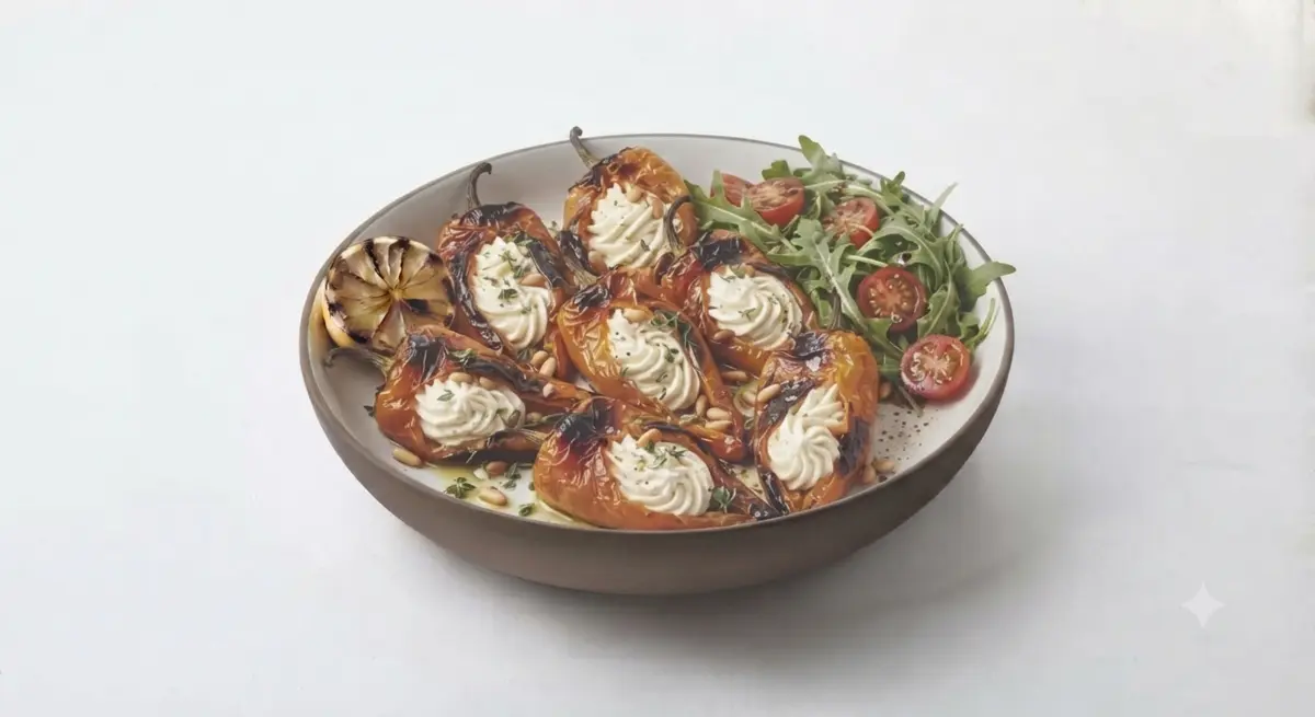 Запеченый перец рамиро с козим мусом