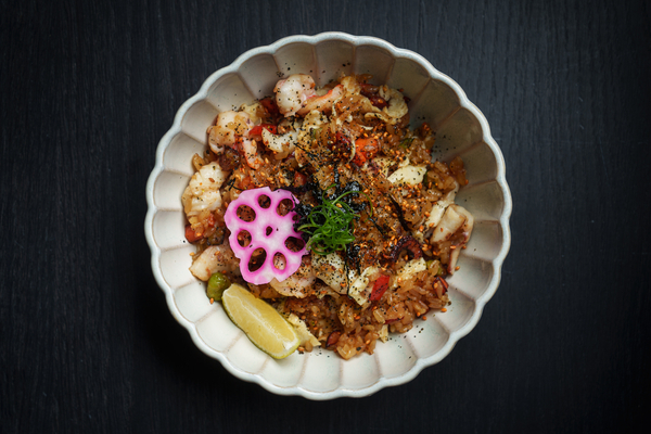 Жареный рис с морепродуктами