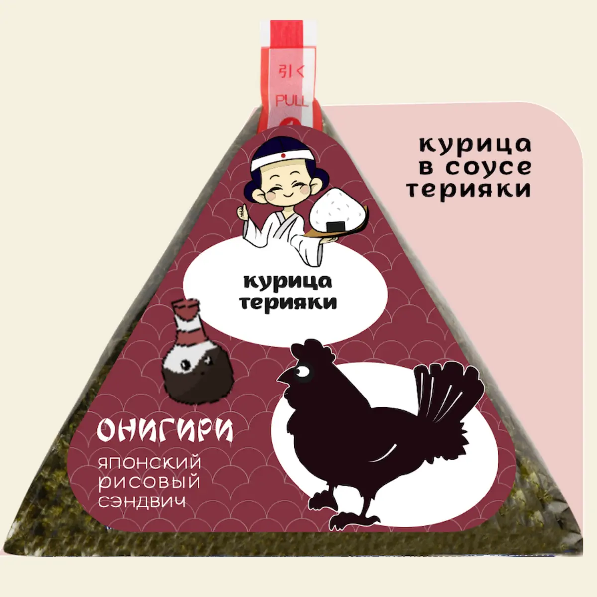 Онигири курица терияки