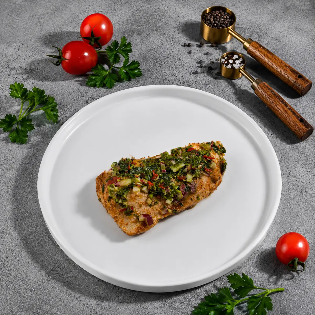 Куриное филе в соусе чимичури