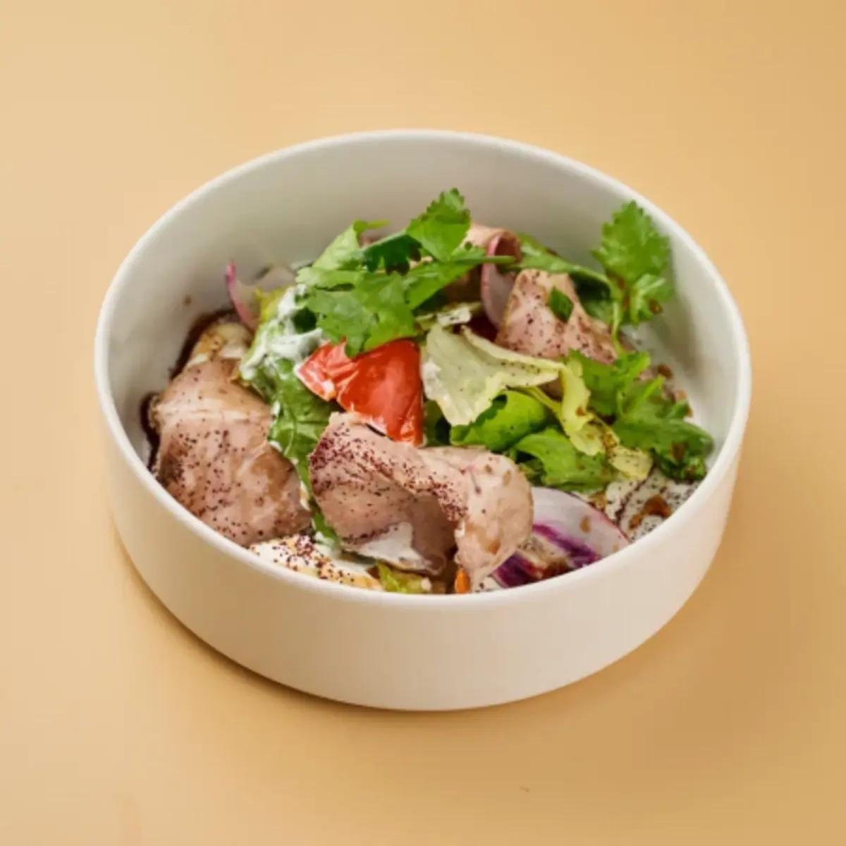 С печеными овощами и бужениной 