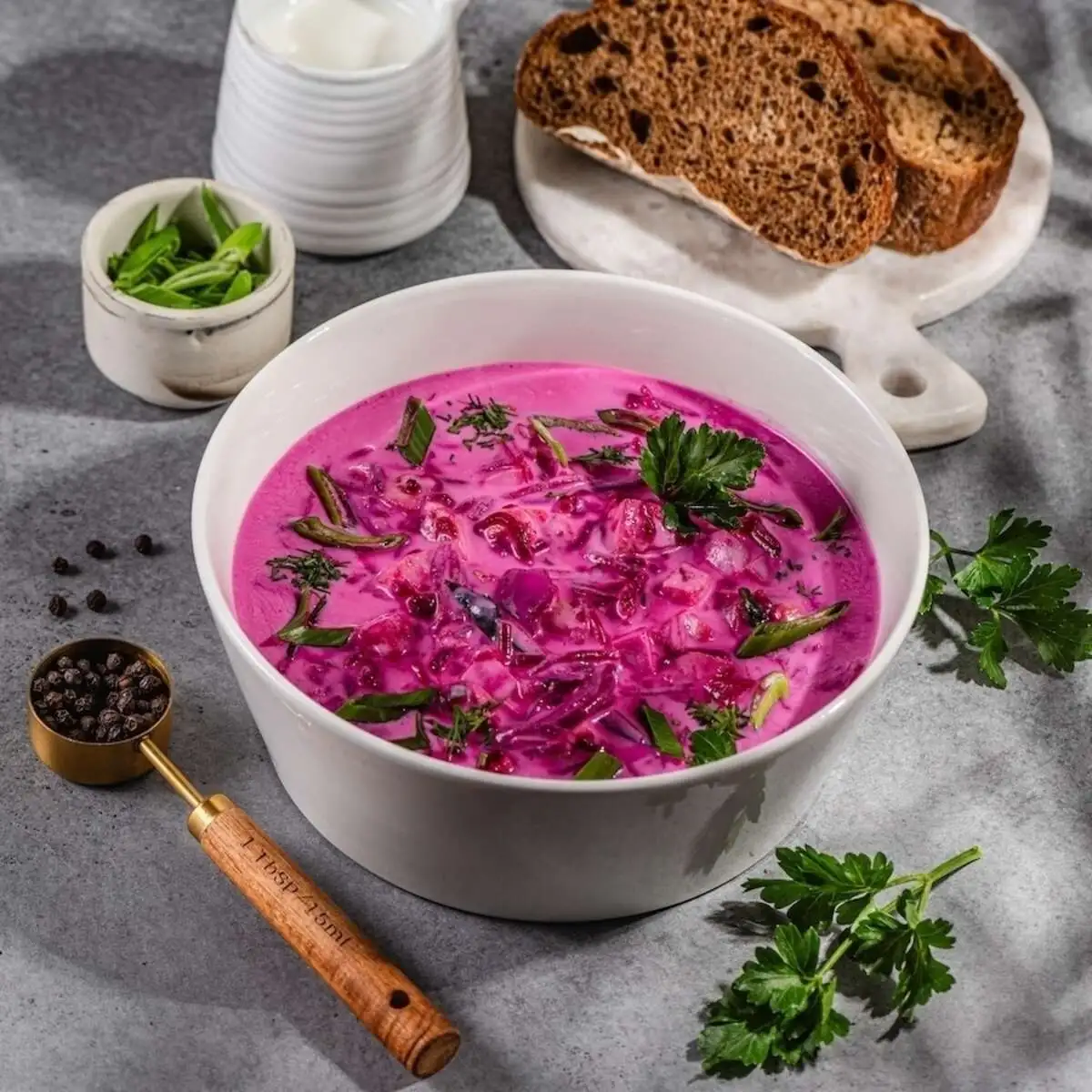 Свекольник с копченой курицей