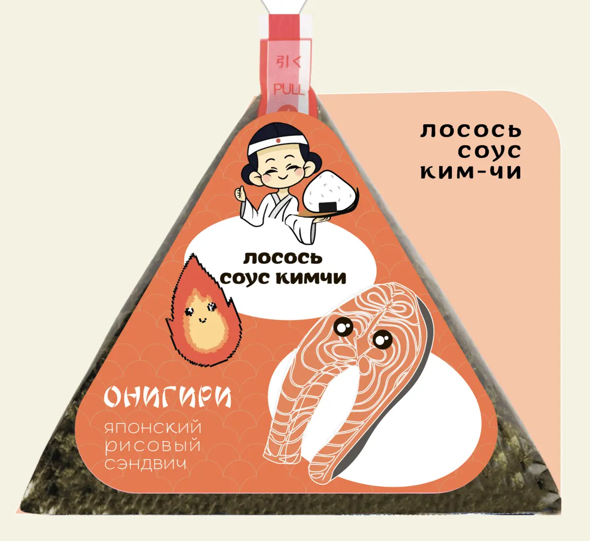 Онигири лосось-кимчи