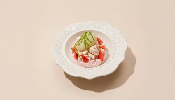 Клубничный ганаш (без сорбета из базилика)
