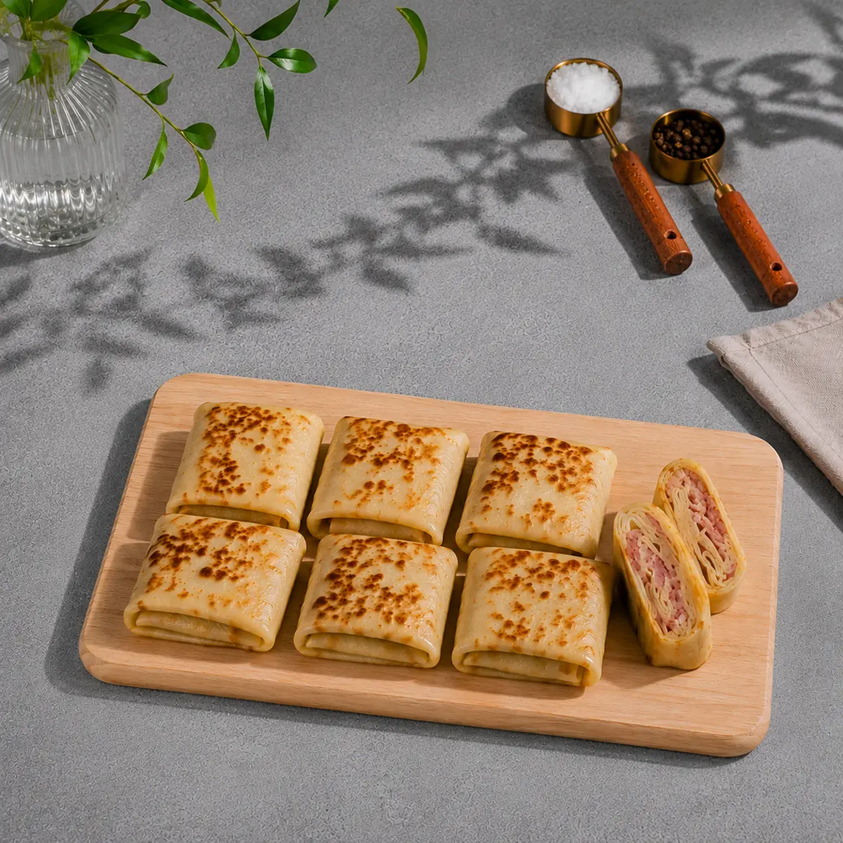 Блины с ветчиной и сыром (6 шт.)