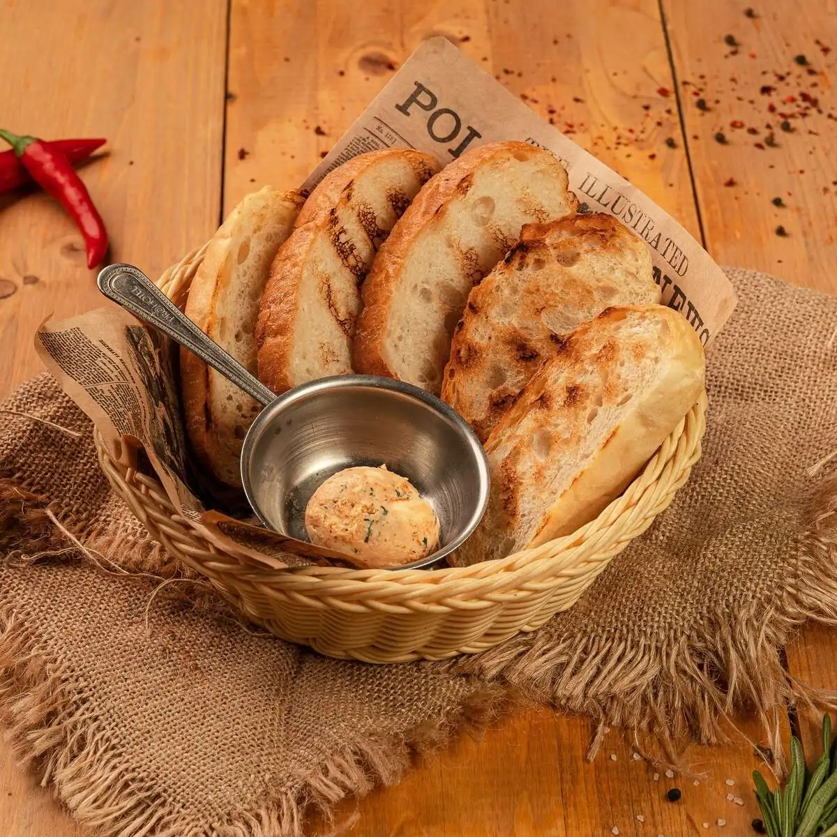 Хлебная корзина (чиабатта)
