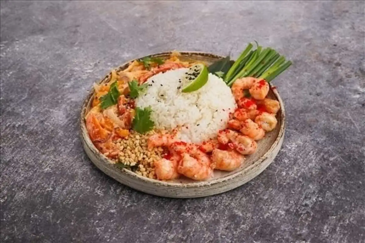 Креветки с рисом по-азиатски