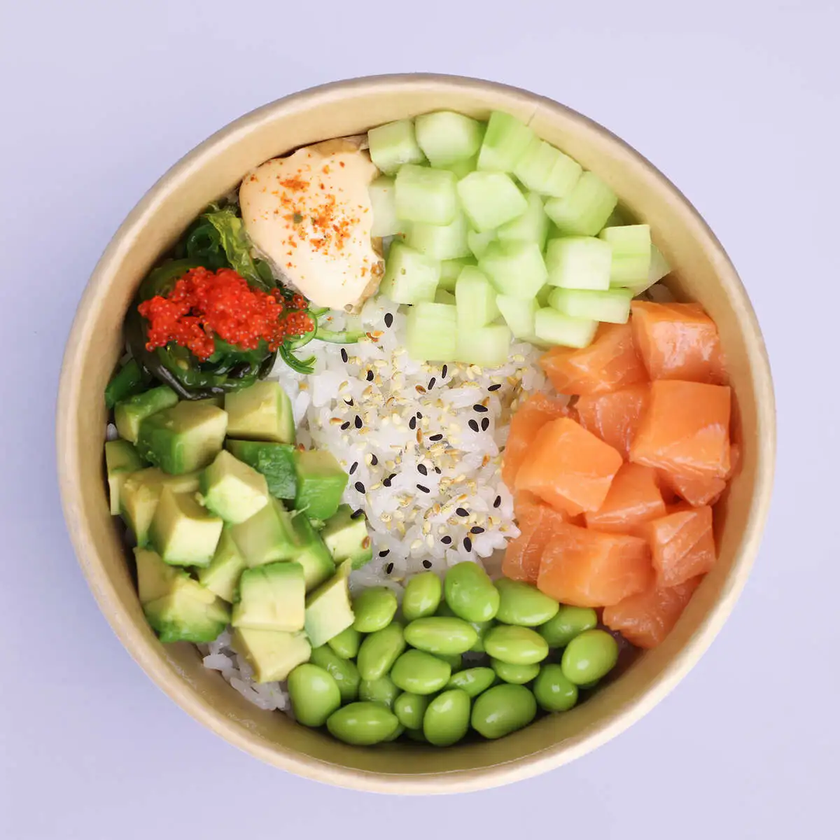 Poke with salmon