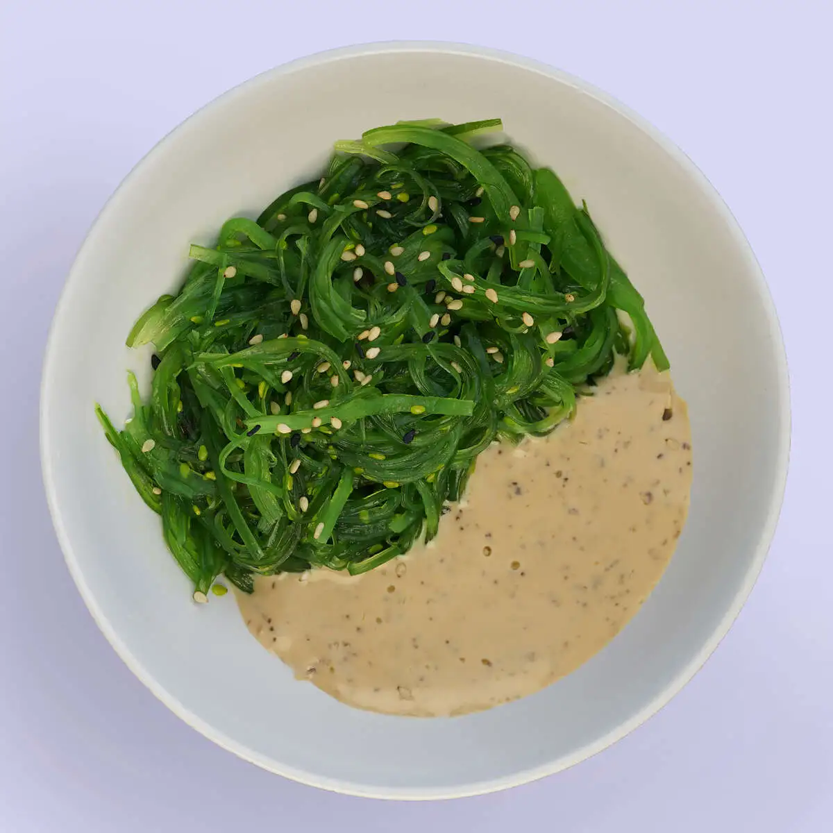 Chuka with nut sauce