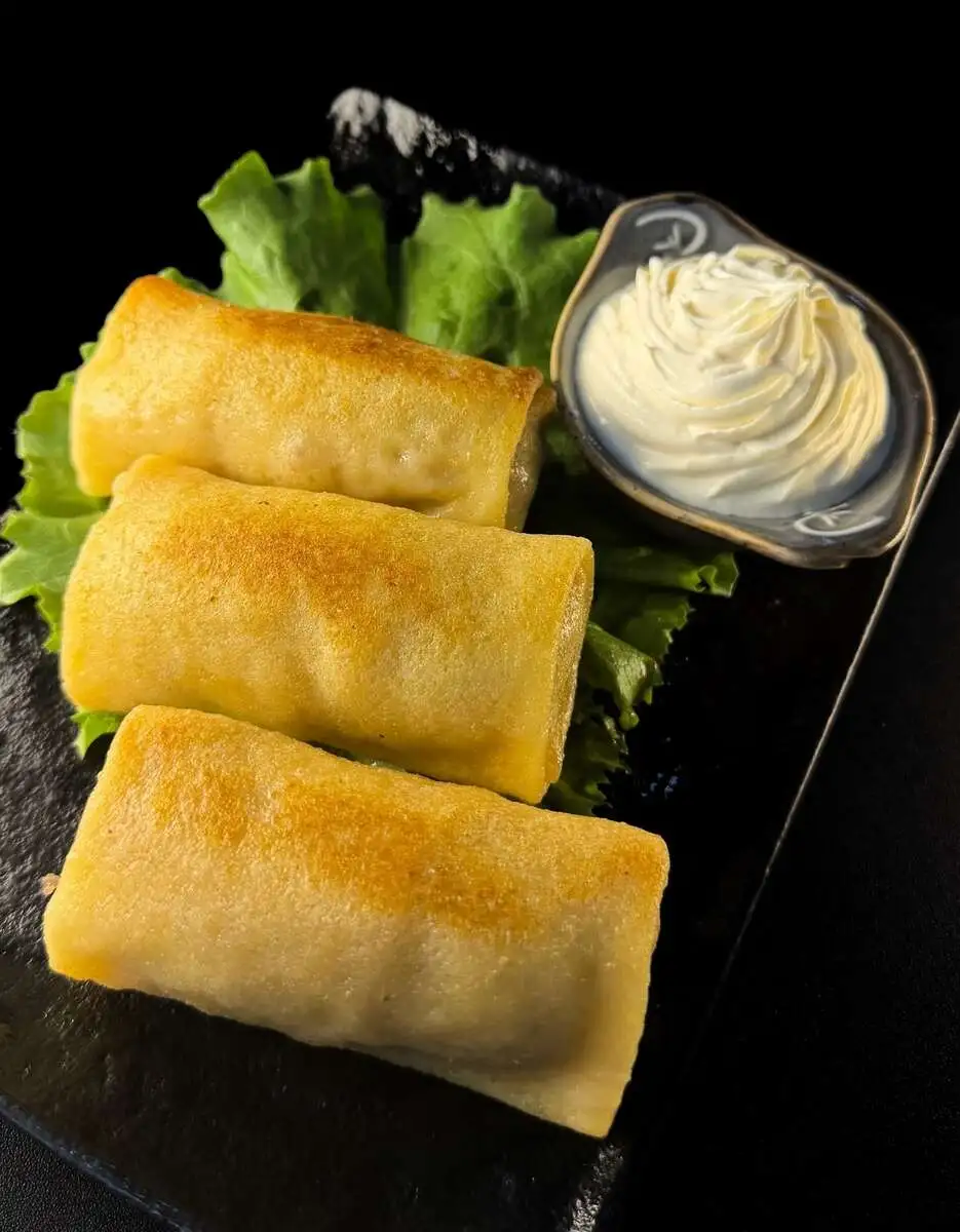 Блины с курицей и грибами