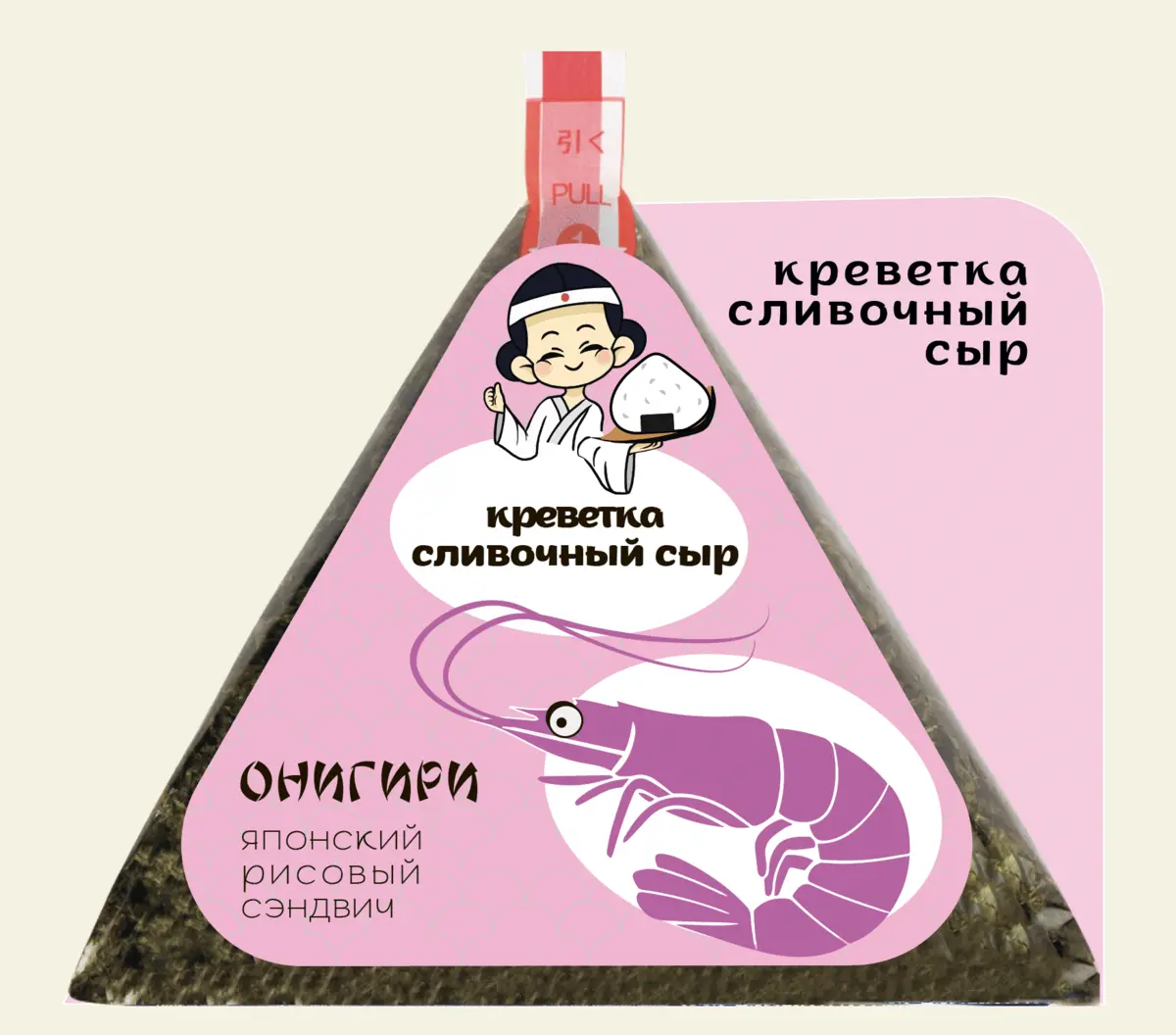 Онигири креветка-сливочный сыр