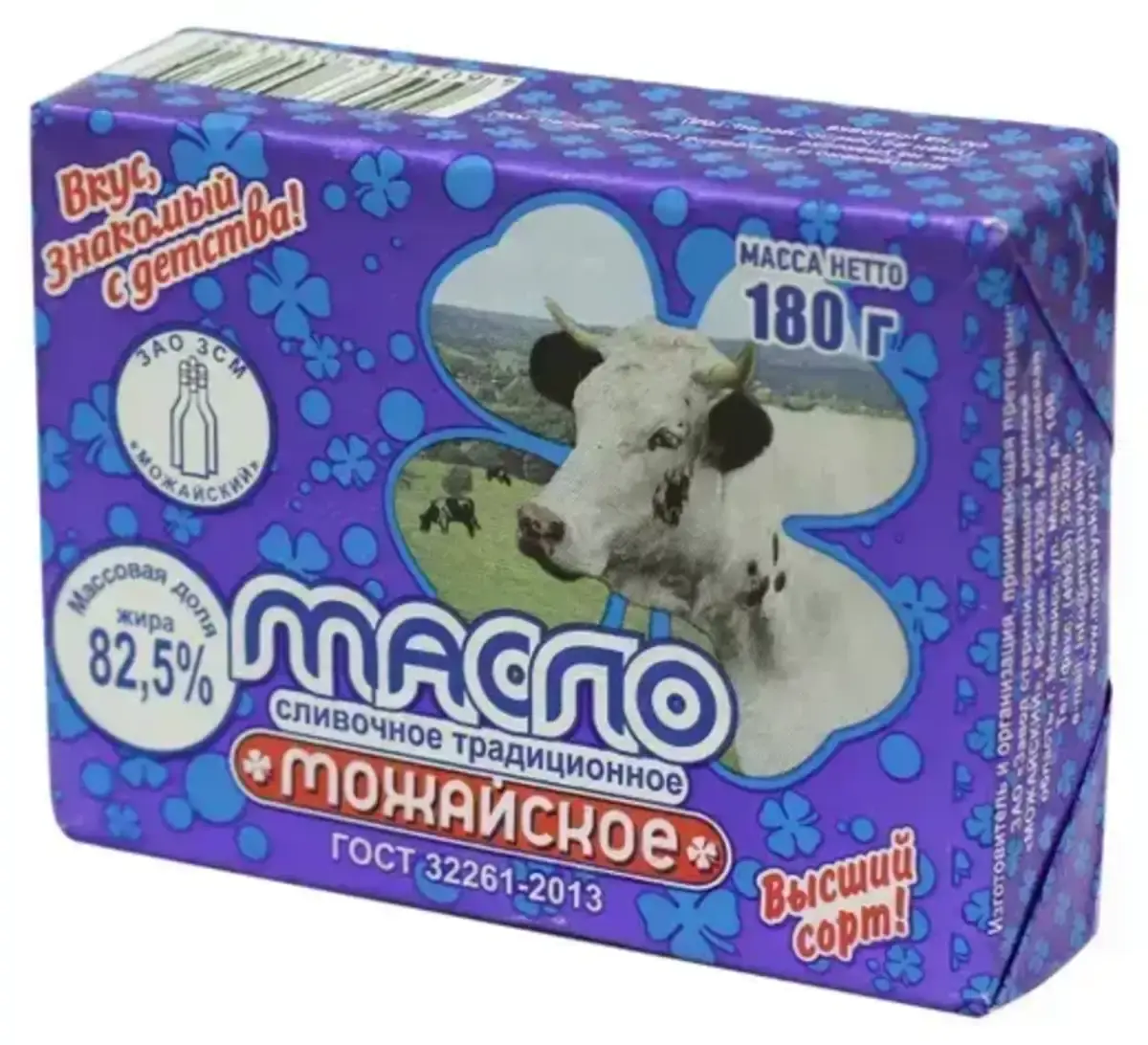 Масло Сливочное Можайское 82,5% в/с 180гр