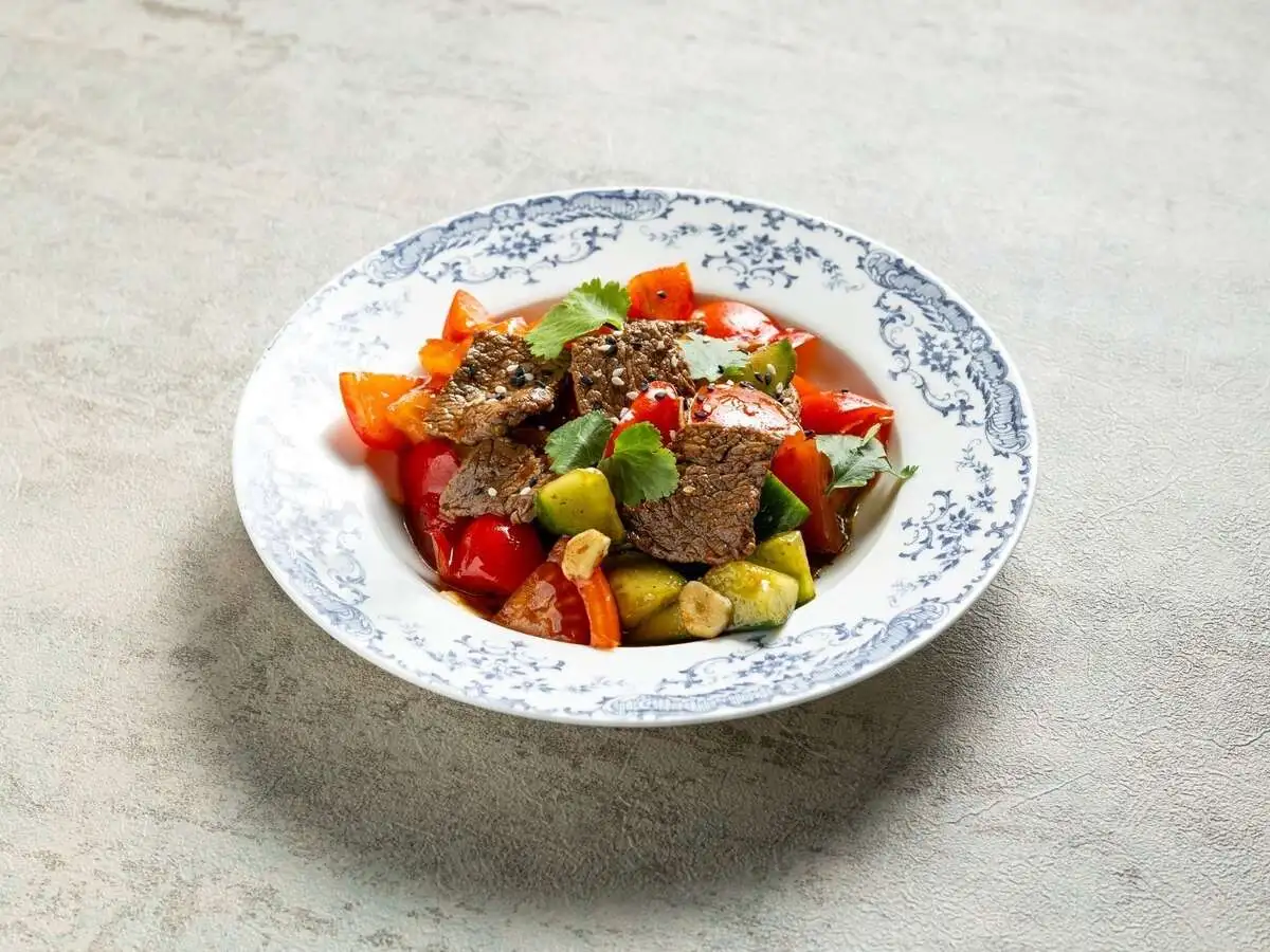 Салат с говядиной по-корейски 