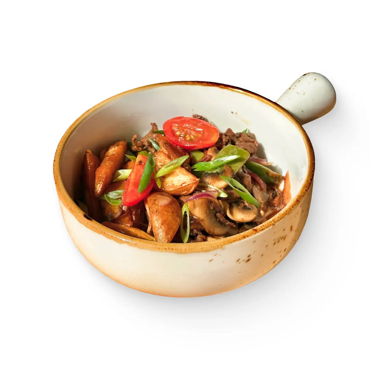 КАРТОФЕЛЬНЫЕ ДОЛЬКИ С ГОВЯДИНОЙ И ЛОБИО
