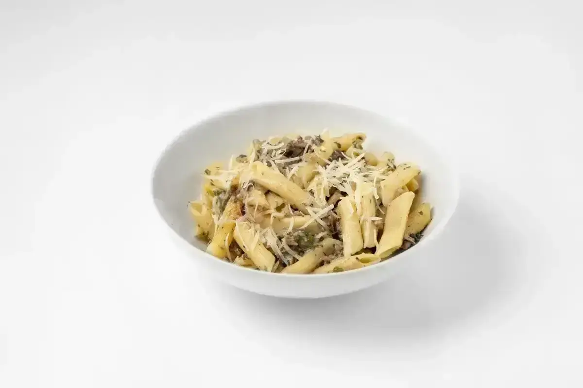 Паста с цыпленком и грибами 