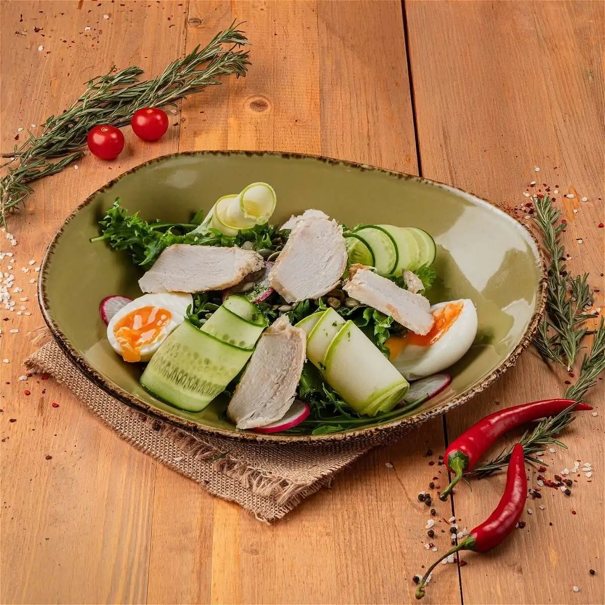 Салат зеленый С КУРИЦЕЙ