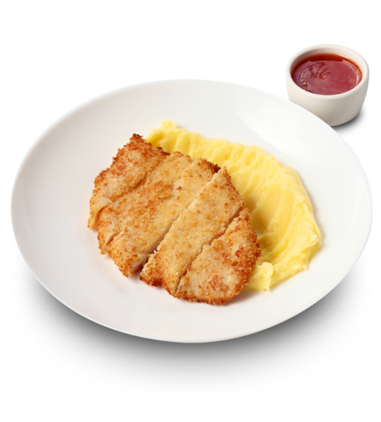 Шницель куриный с картофельным пюре 
