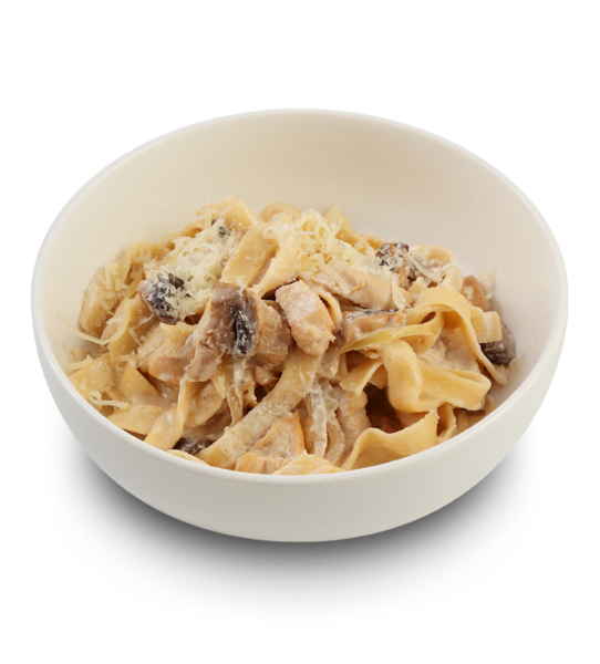 Сливочная паста с курицей и грибами