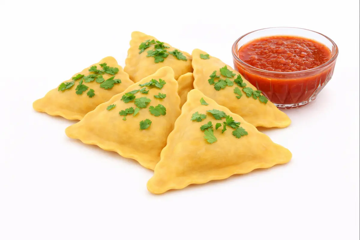 Равиоли с говядиной и кинзой