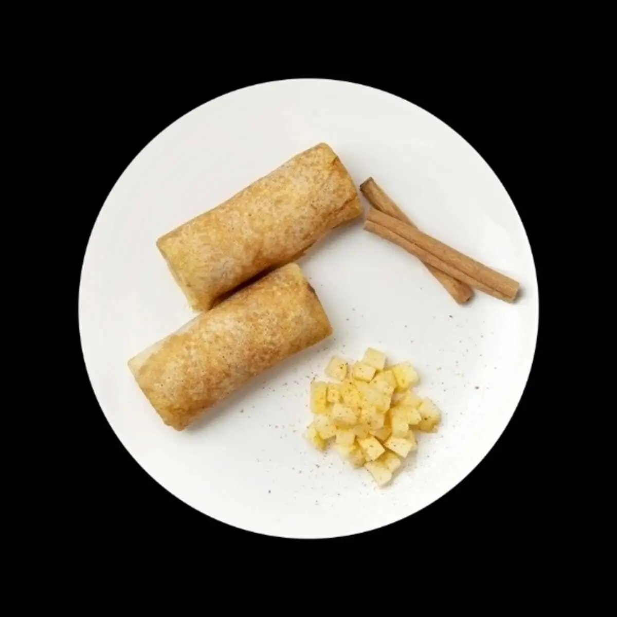 Блины с яблоком и корицей