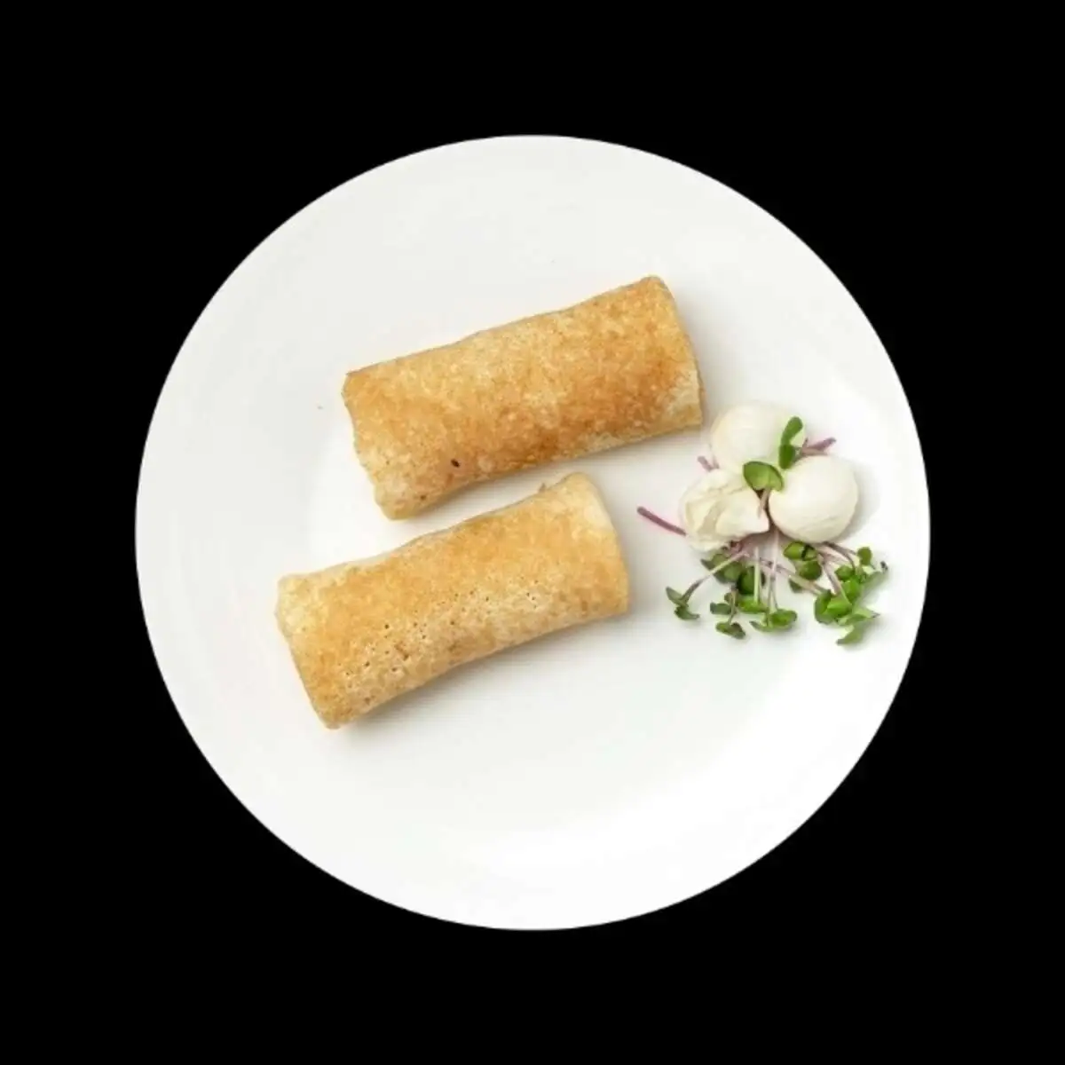 Блины с сыром и ветчиной