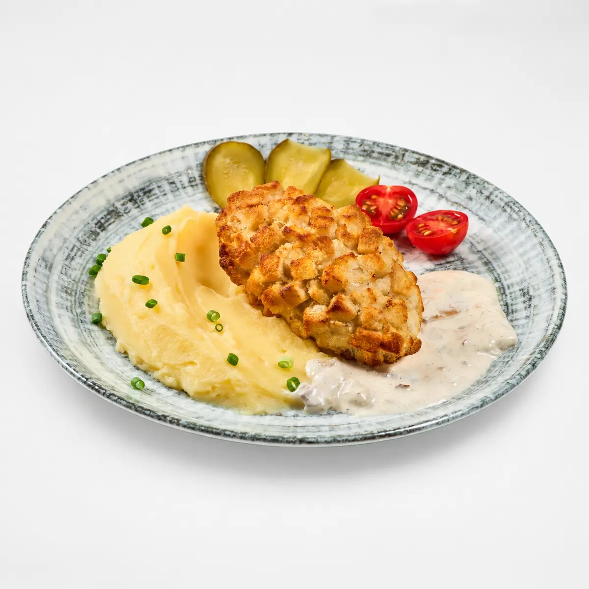 Пожарская котлета с картофельным пюре