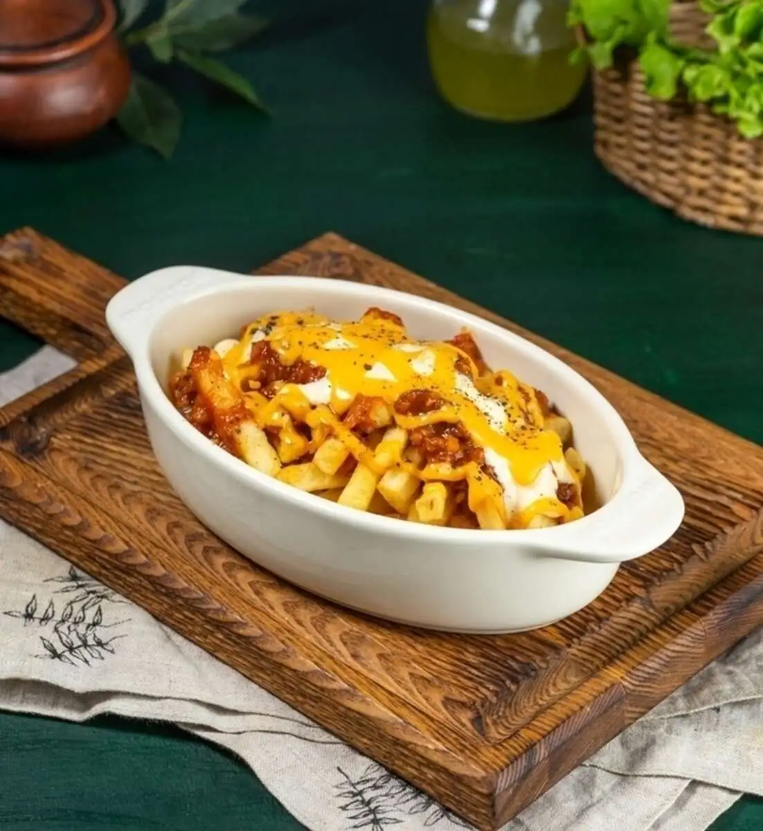 Комбо. Картофель фри с соусом Болоньзе + Сырный соус