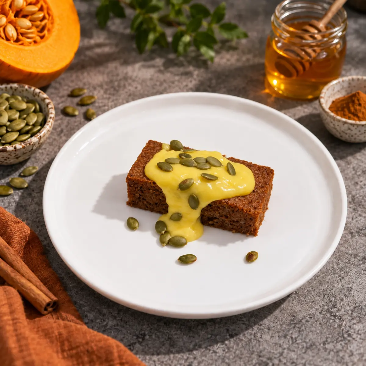 Кекс из тыквы с апельсиновым курдом