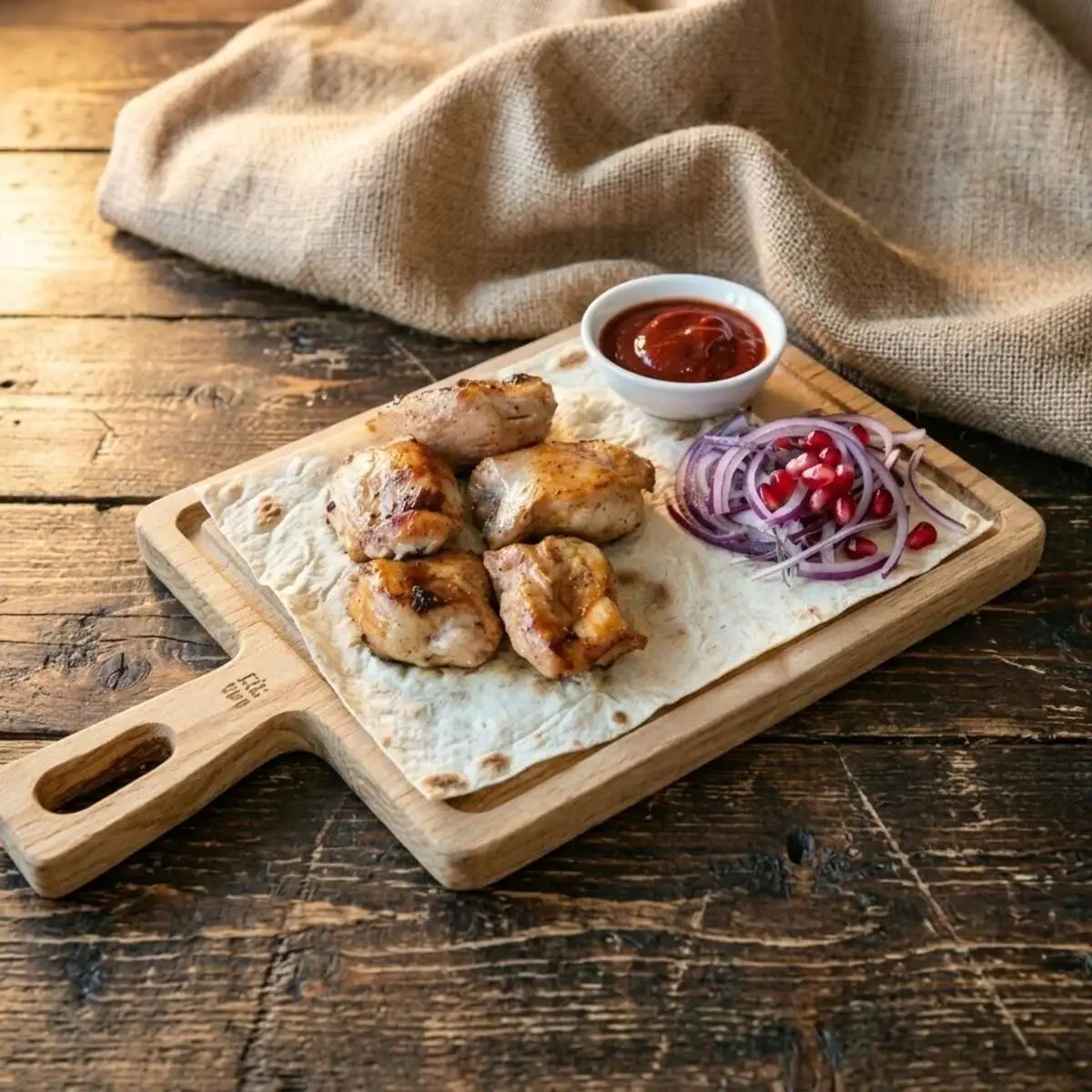 Шашлык из куриной грудки в маринаде из томатов 180 гр