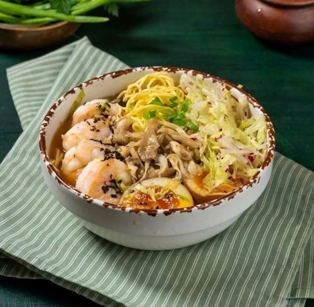 Рамен с креветками
