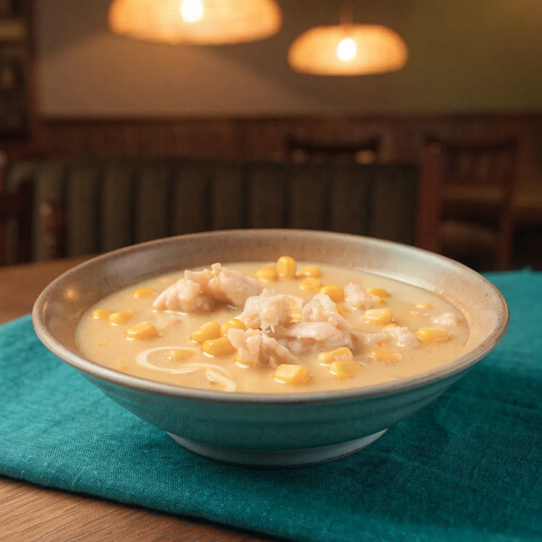 Суп с крабом и кукурузой