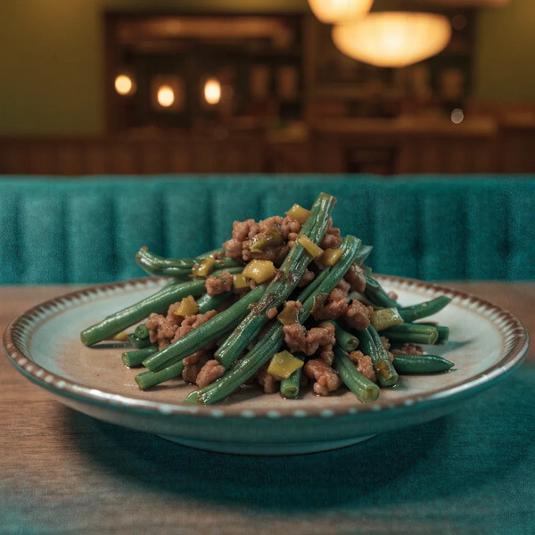 Стручковая фасоль с фаршем