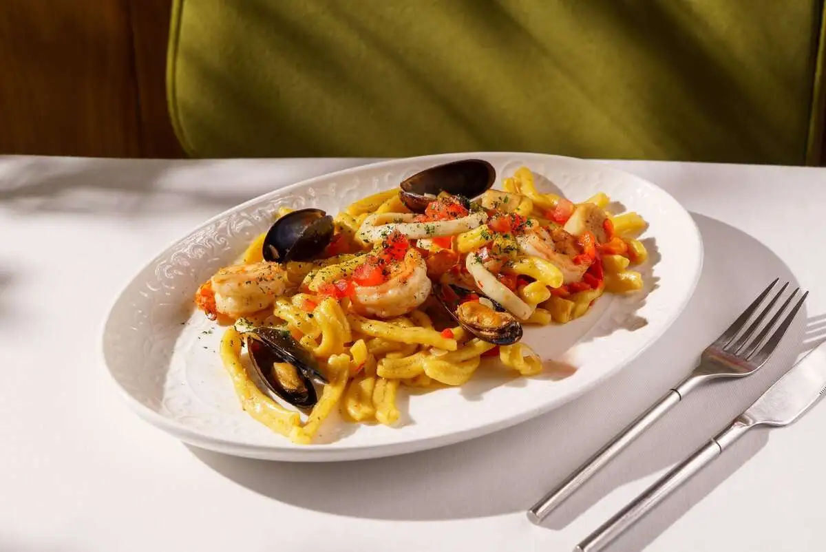 Казаречче с морепродуктами