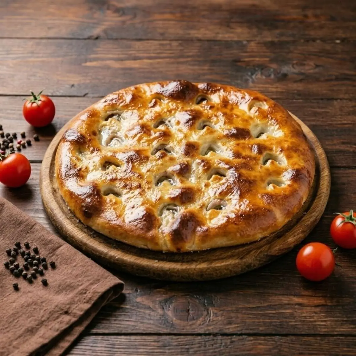 Кубдари с грибами и луком