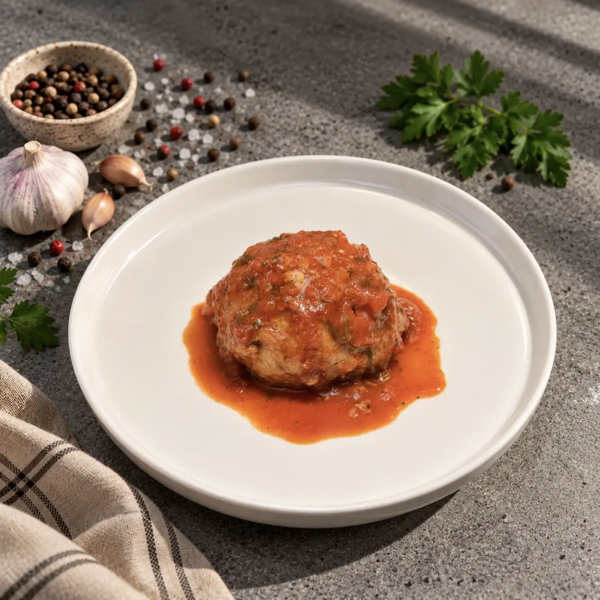 Биточек мясной с аджикой