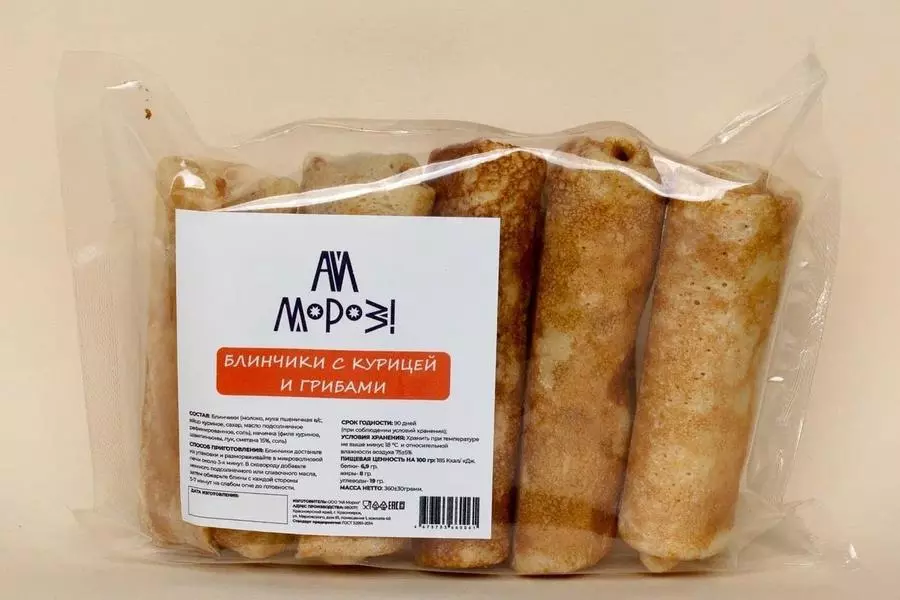 Блинчики с курицей и грибами