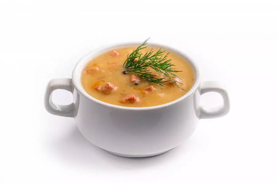 Суп картофельный гороховый с копченостями