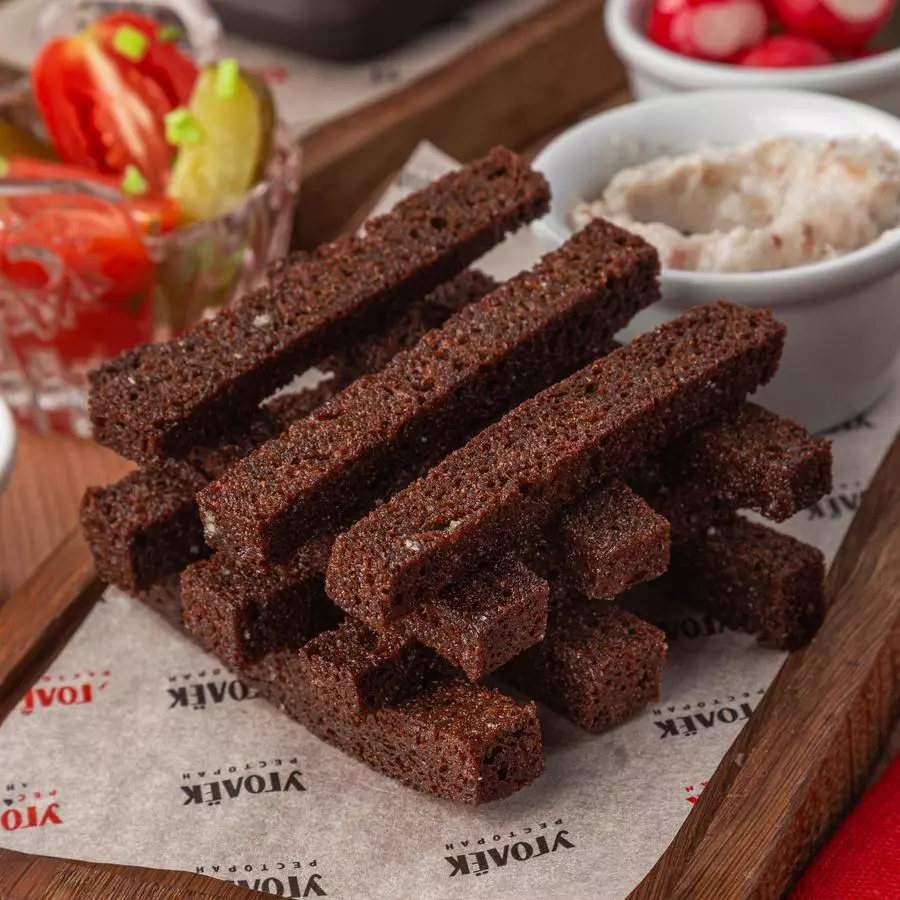 Гренки из бородинского хлеба