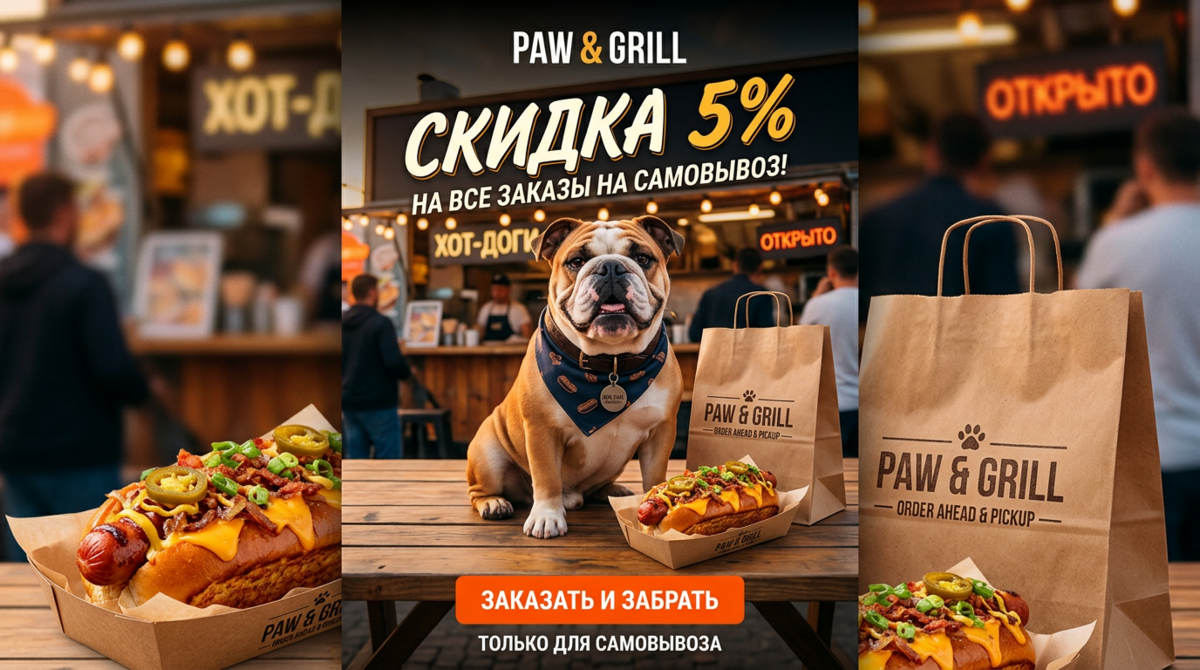 Скидка для самовывоза - 5%